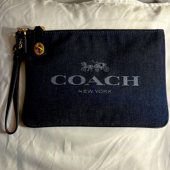 Coach Handbags - EUC-COACH Denim Turnlock